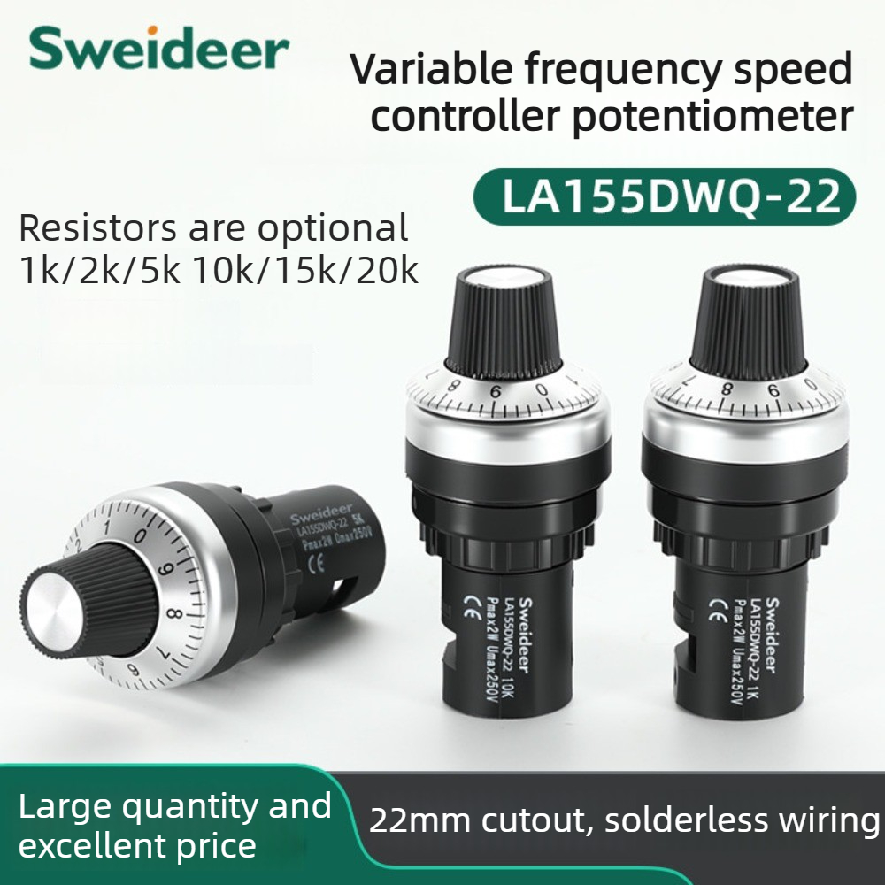 Potentiometer 10K - 22mm Potentiometer Knob Switch LA155DWQ-22 Series