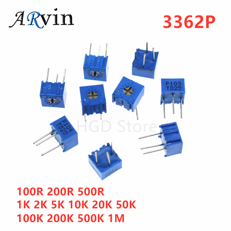10pcs 3362P Series Resistance  - Potentiometer 10K 评论和价格