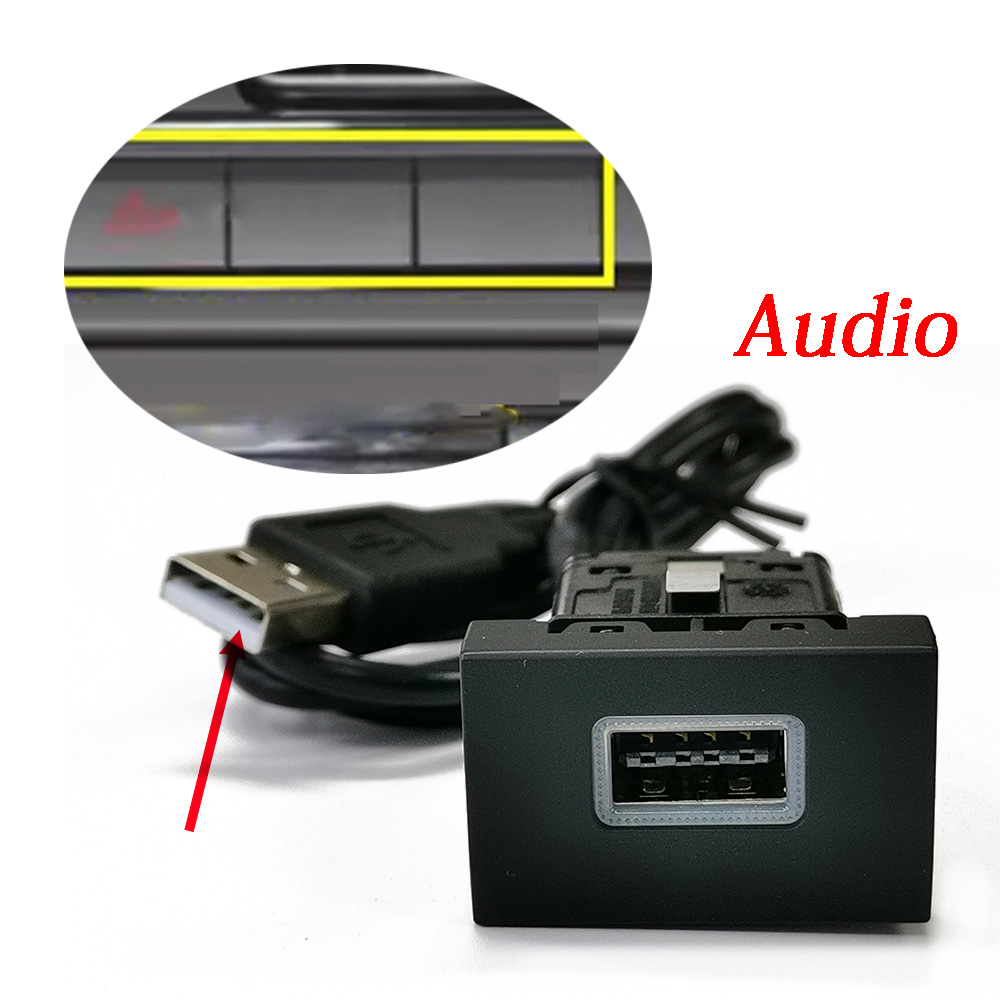 1PC Car USB Input Adapter Sock - Audio Interface 评论和价格