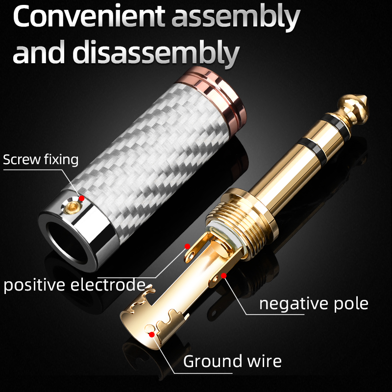 ATAUDIO 4PCS 6.5mm Plug Rhodiu - Trs Cable 评论和价格