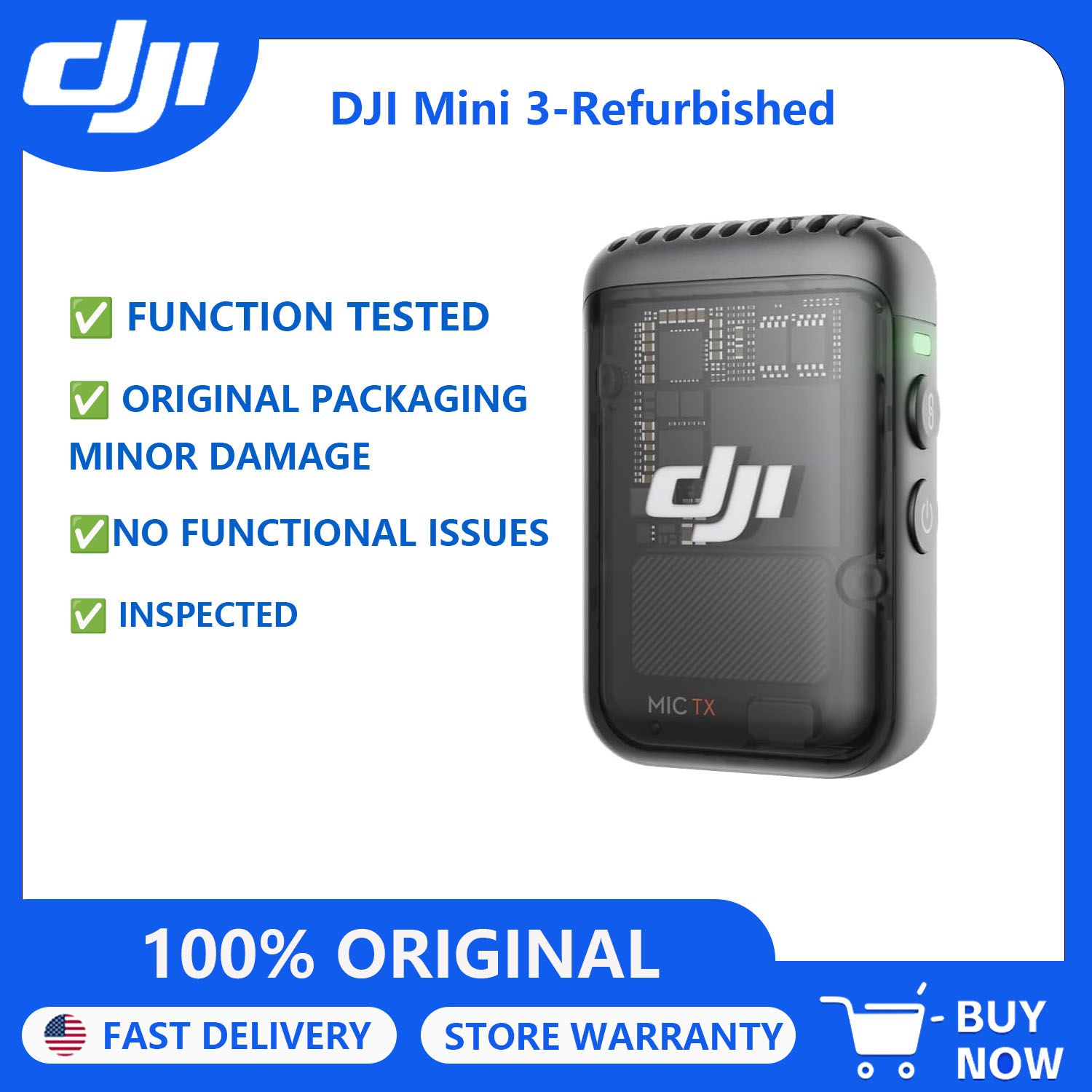 Refurbished DJI Mic 2 Transmit - Microphone Capsule 评论和价格