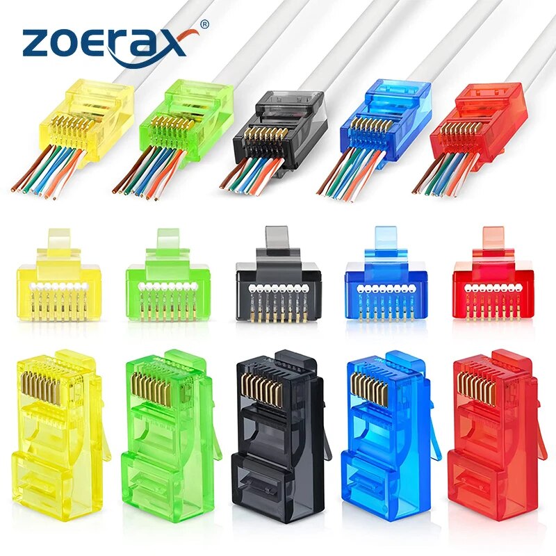 50PCS RJ45 Cat6 Pass Through C - Rj45 Jack 评论和价格