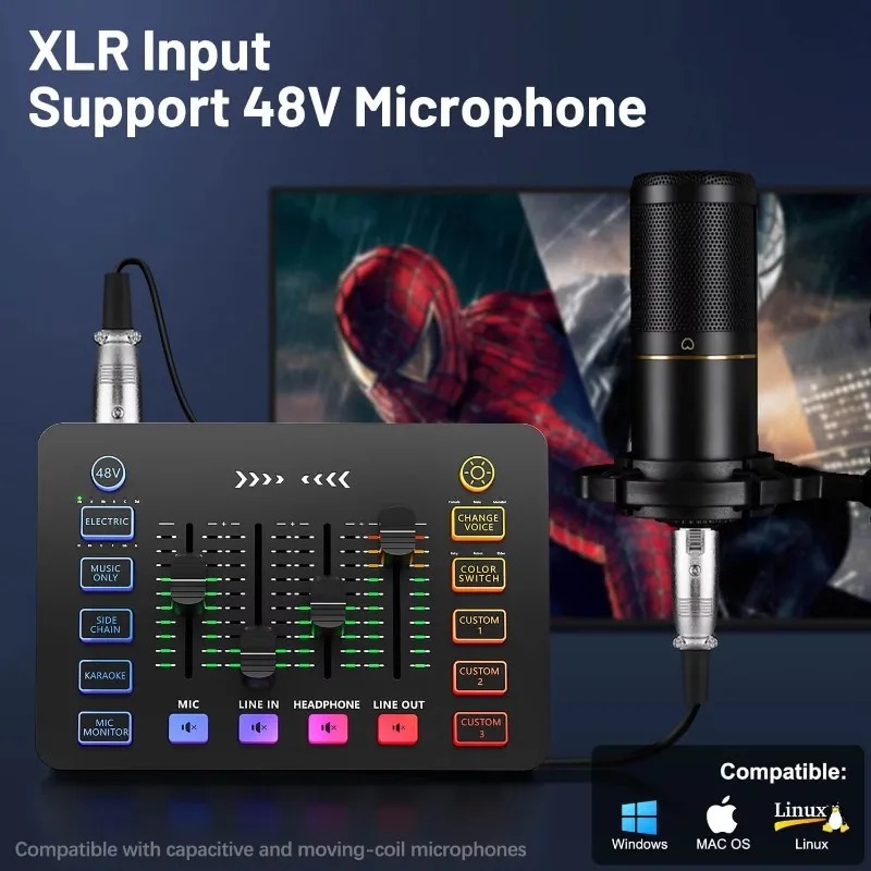 ZX230 Live Stream Sound Card C - Condenser Microphone Kit 评论和价格