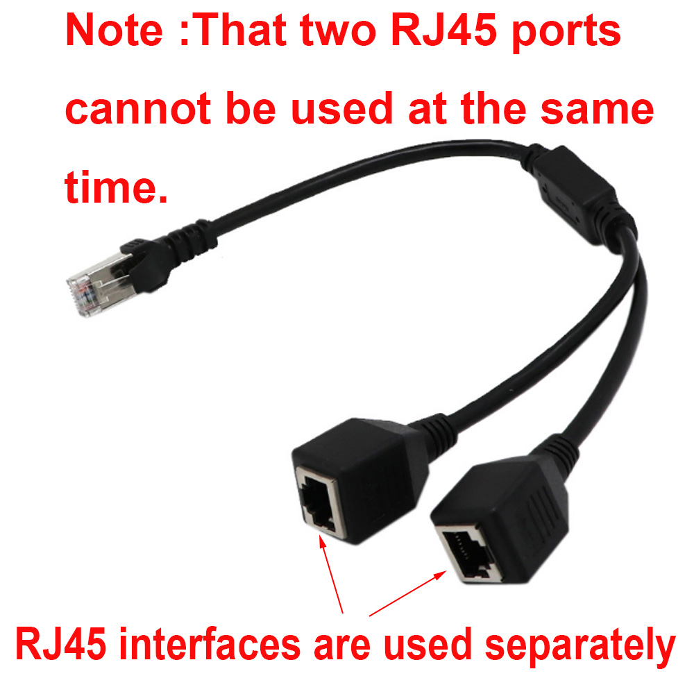 RJ45 1 Male to 2 Female LAN Ca - Rj45 Jack 评论和价格