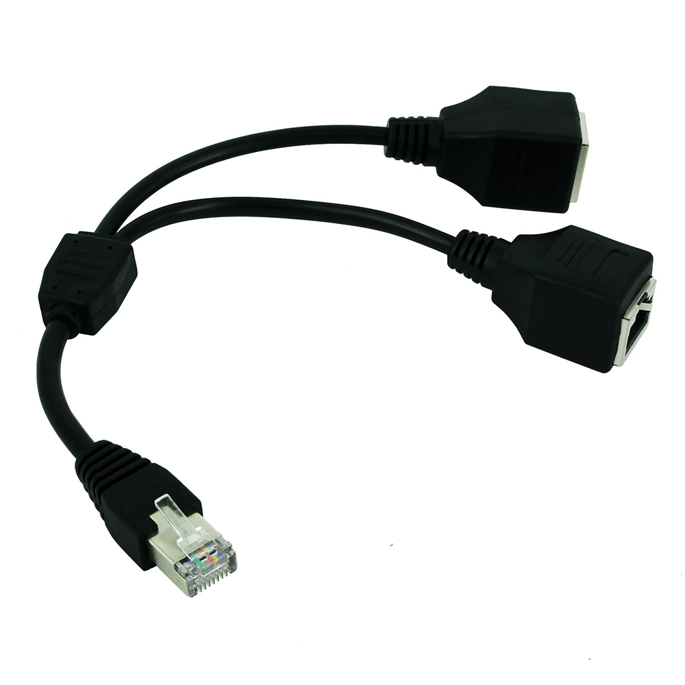 RJ45 1 Male to 2 Female LAN Ca - Rj45 Jack 评论和价格