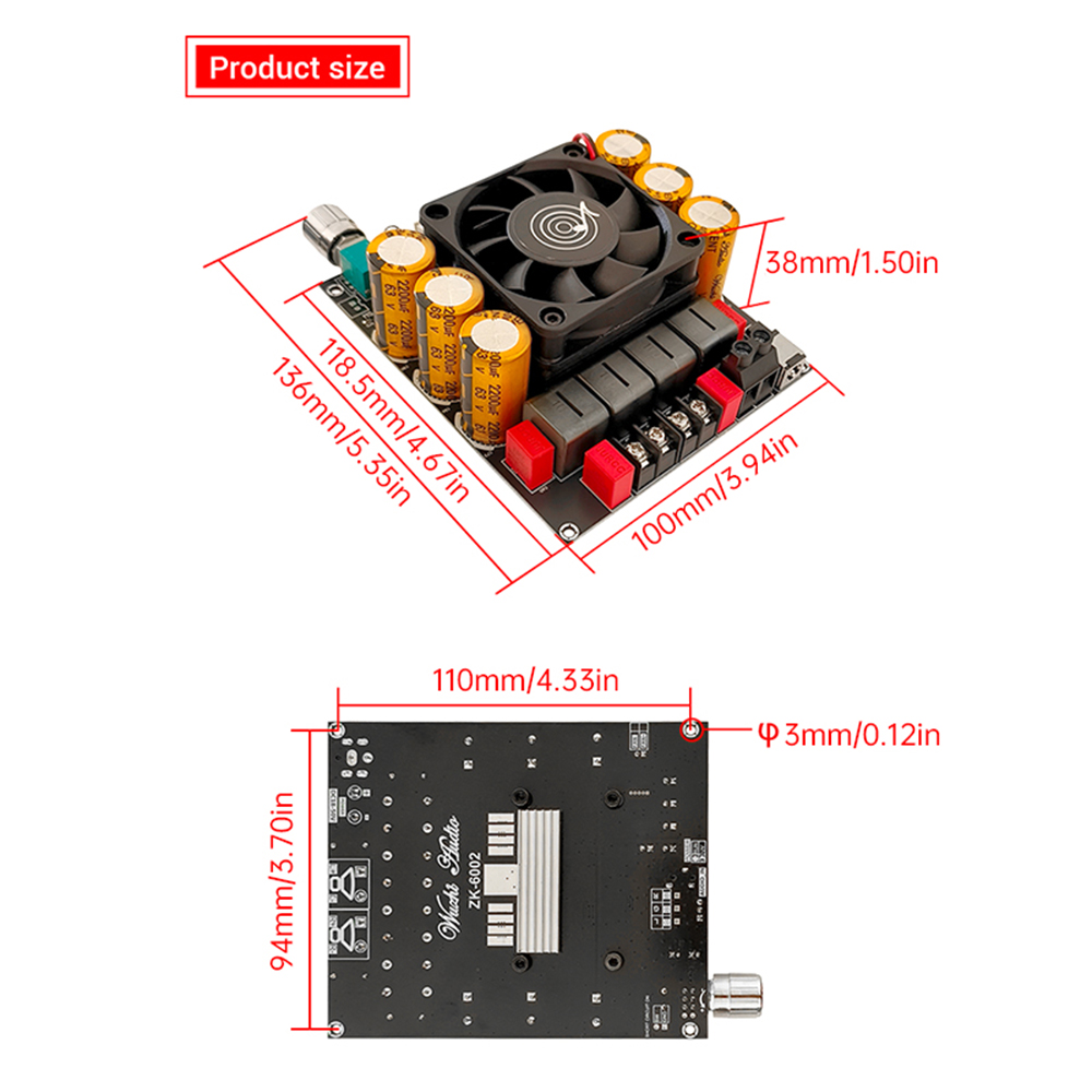 ZK-6002 DC18-50V Pure Power Am - Es9018 Dac 评论和价格