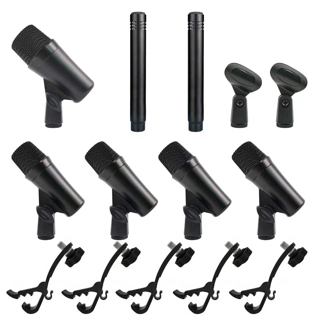 Drum Mic Kit 7-Piece, Dynamic  - Condenser Microphone Kit 评论和价格