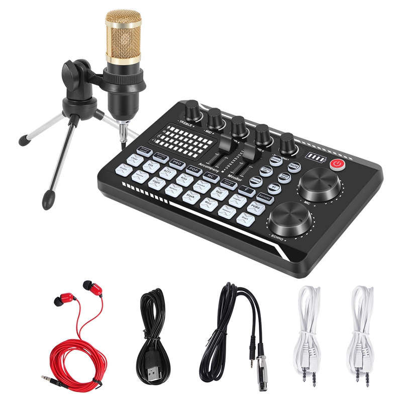 F998 Sound Card Kit,BM-800 Mic - Condenser Microphone Kit 评论和价格