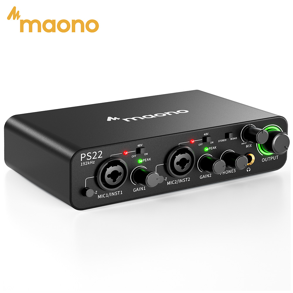 MAONO PS22 USB Audio Interface - Condenser Microphone Kit 评论和价格